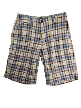 Gap Plaid Flat Front Cotton Shorts